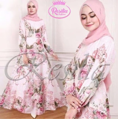 Gamis putih simple elegan